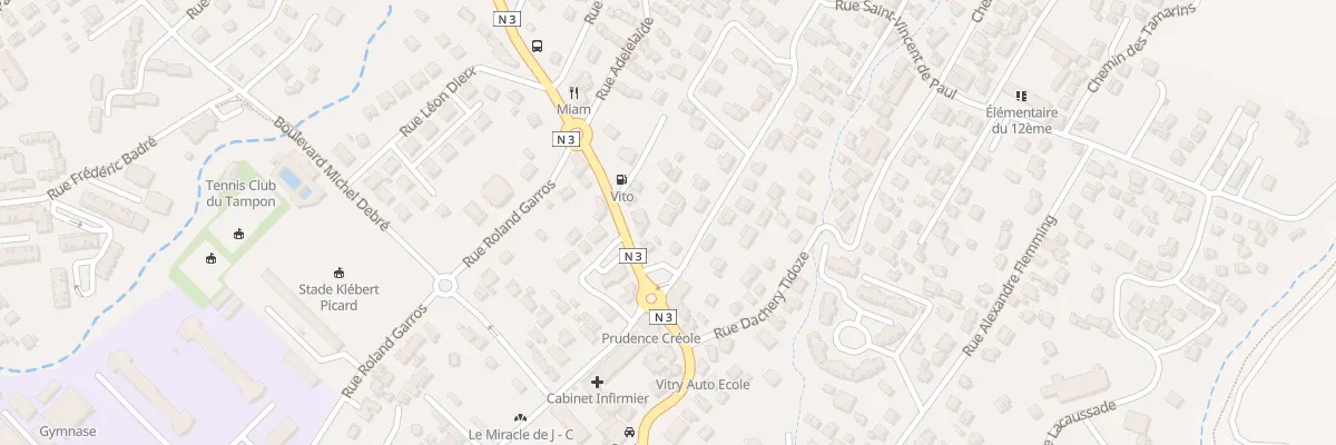 Plan du 405 Rue Jules Bertaut au Tampon