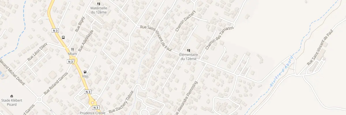 Plan du 40 Rue Saint Vincent de Paul au Tampon