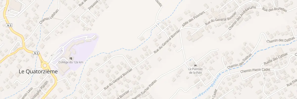 Plan du 55 Rue du Général Bonnier au Tampon
