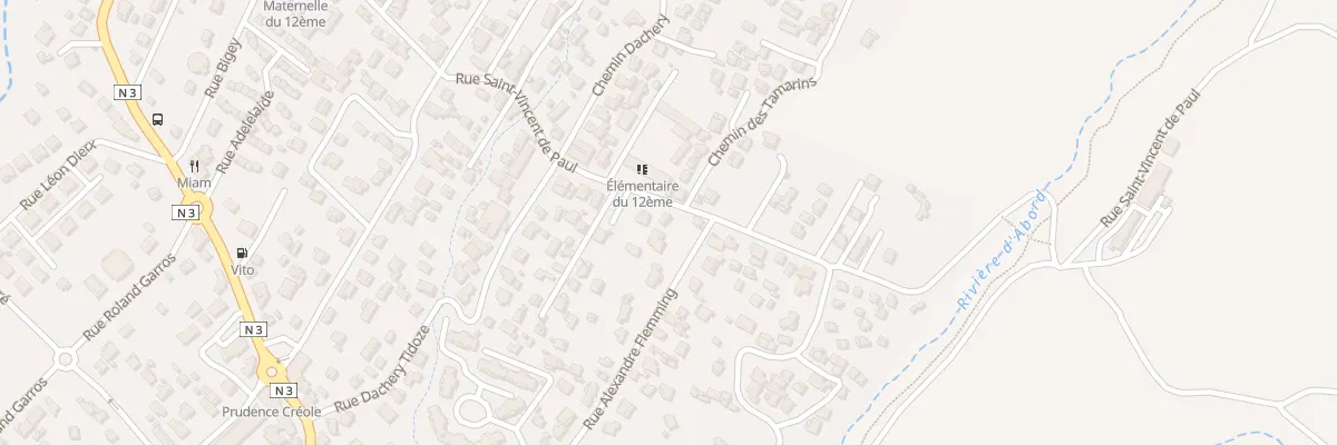 Plan du 52 Rue Saint Vincent de Paul au Tampon