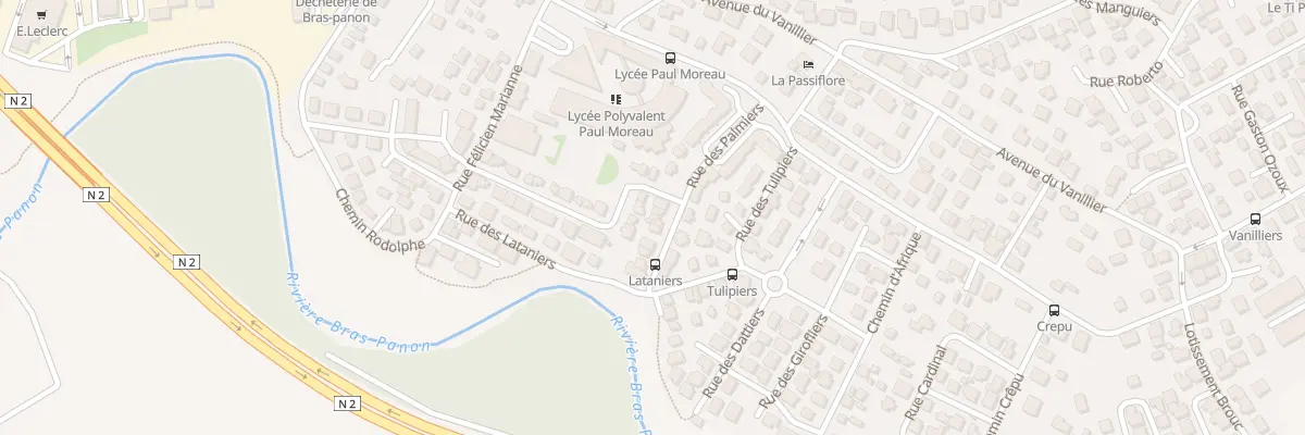 Plan du 24 Rue des Palmiers à Bras-Panon