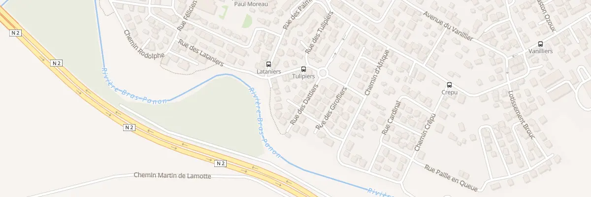 Plan du 21 Rue des Dattiers à Bras-Panon