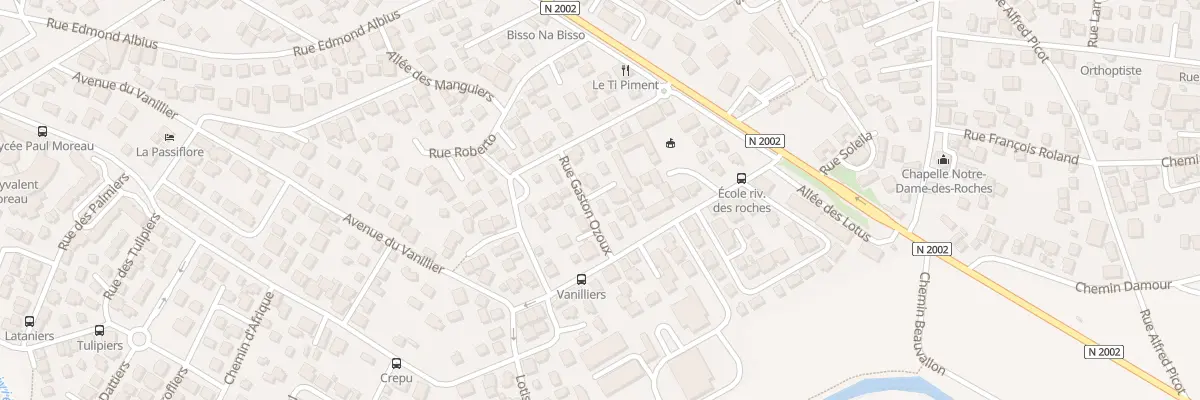 Plan du 2 Rue Gaston Ozoux à Bras-Panon