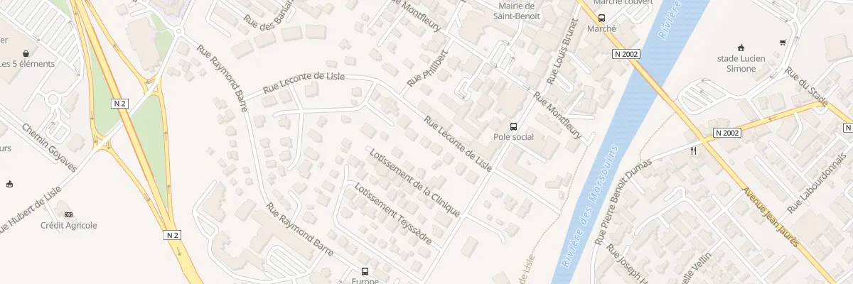 Plan du 9 Rue Leconte de Lisle à Saint-Benoît