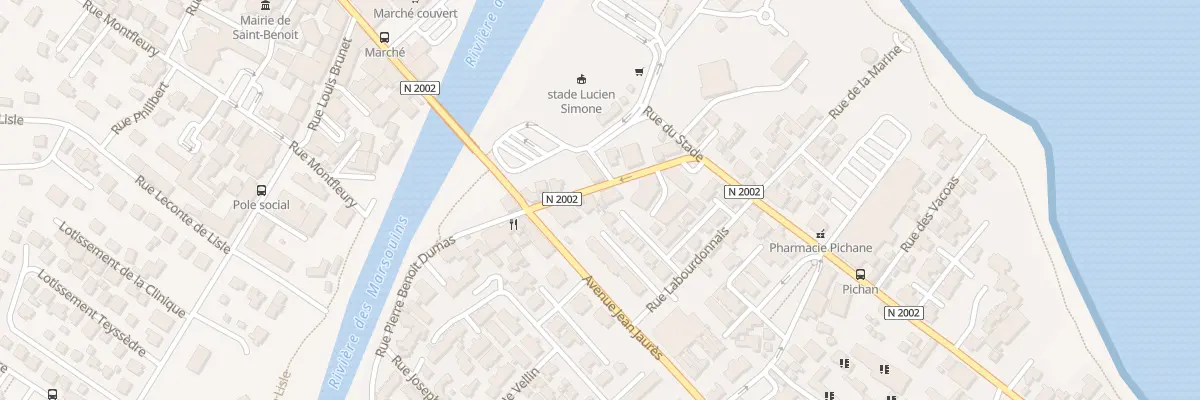 Plan du 8 Rue Amiral Bouvet à Saint-Benoît