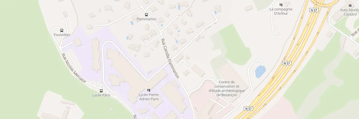 Plan du 6 Rue Camille Flammarion à Besançon