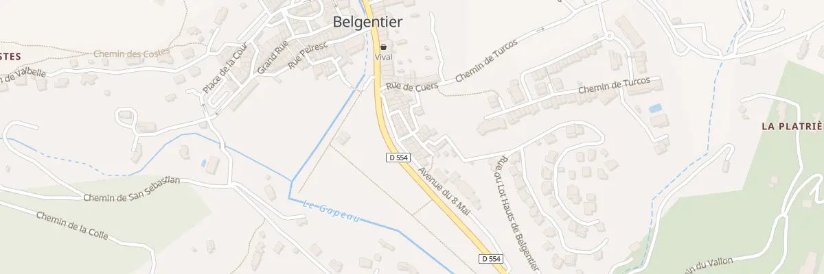 Plan du 2 Rue de Rascassol à Belgentier