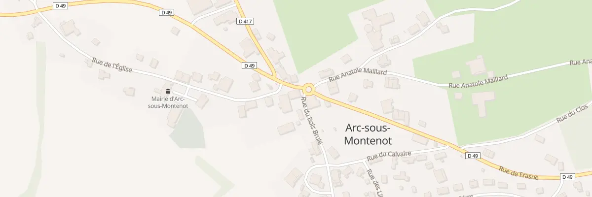 Plan du 1 Rue de l’Eglise à Arc-sous-Montenot