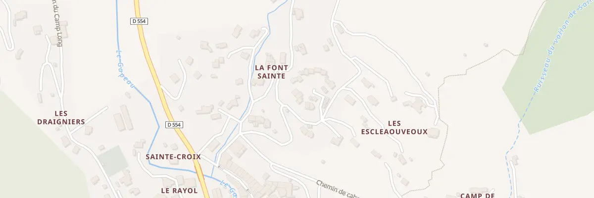 Plan du 9 Rue du Lot Les Escleaouveoux à Belgentier