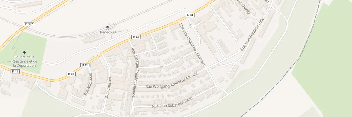 Plan du 18 Rue Jean Philippe Rameau à Homécourt