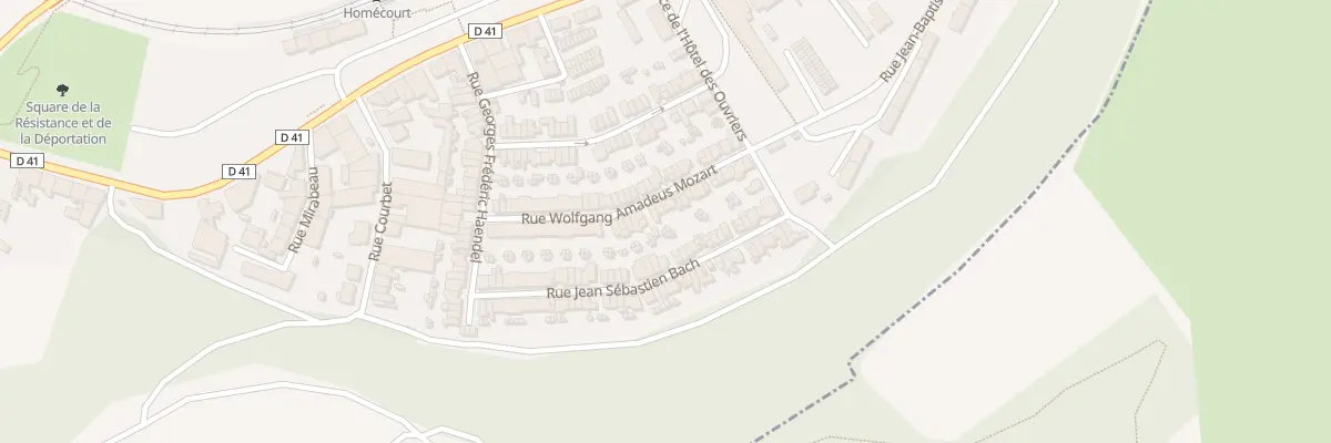 Plan du 84 Rue Wolfgang Amadeus Mozart à Homécourt