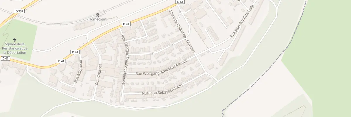 Plan du 85 Rue Wolfgang Amadeus Mozart à Homécourt