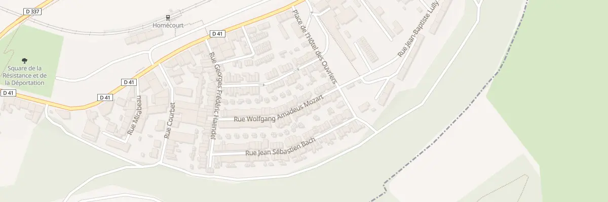 Plan du 83 Rue Wolfgang Amadeus Mozart à Homécourt