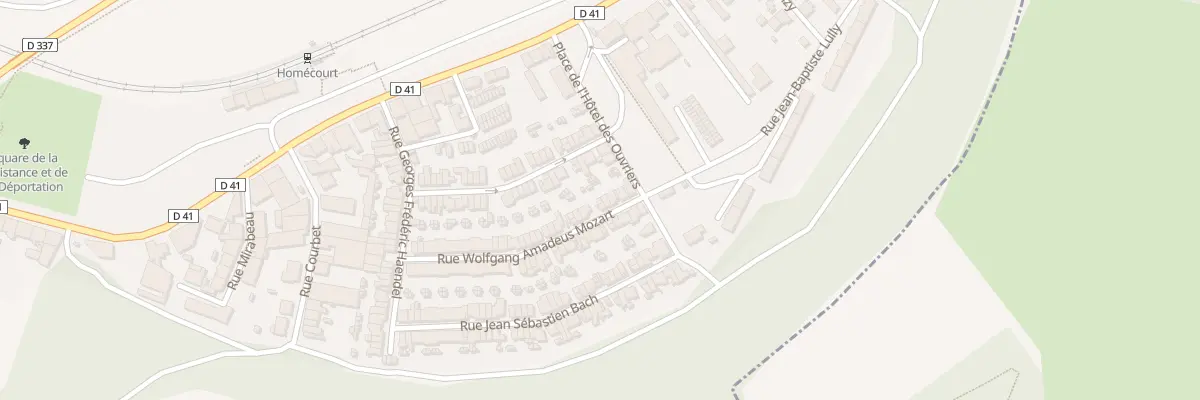 Plan du 89 Rue Wolfgang Amadeus Mozart à Homécourt