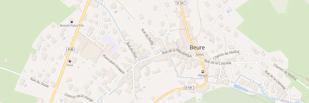 Plan du 7 Rue de la République à Beure