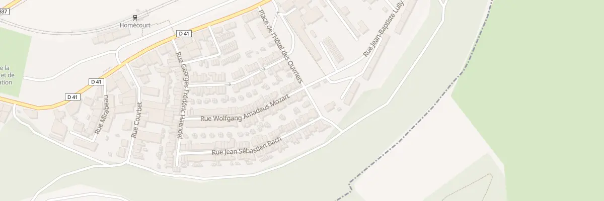 Plan du 104 Rue Wolfgang Amadeus Mozart à Homécourt