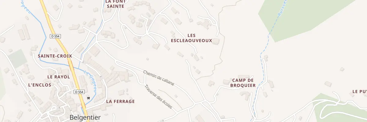 Plan du 9100 Les Escleaouveoux à Belgentier