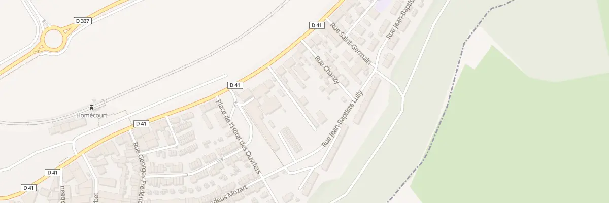 Plan du 83B Av de la République à Homécourt