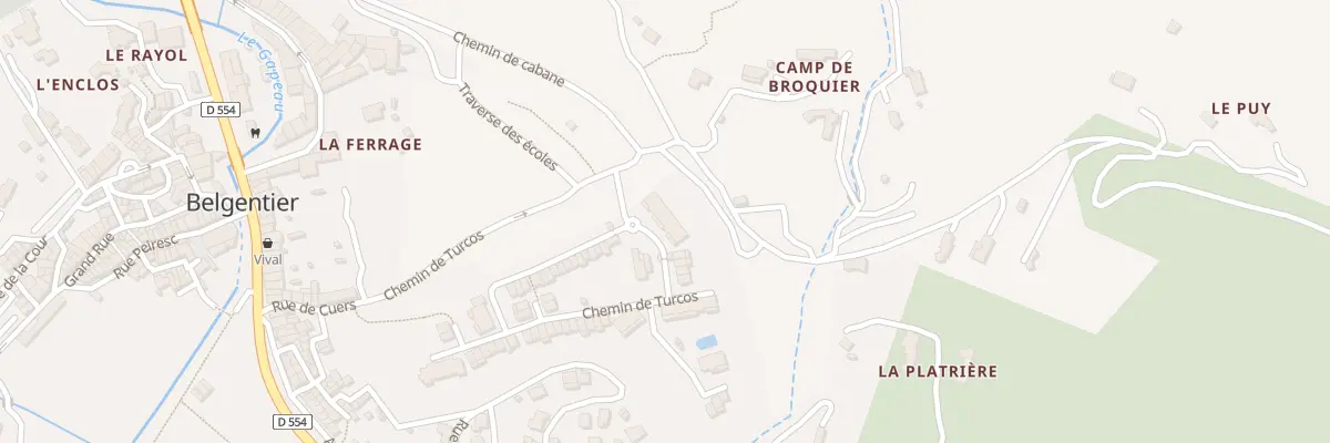 Plan du 9106 Che de Turcos à Belgentier