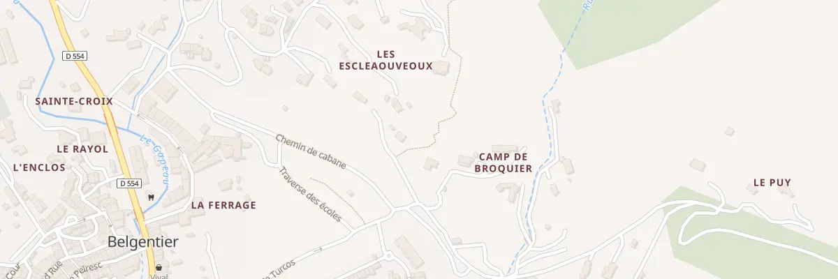 Plan du 9100 Les Escleaouveoux à Belgentier