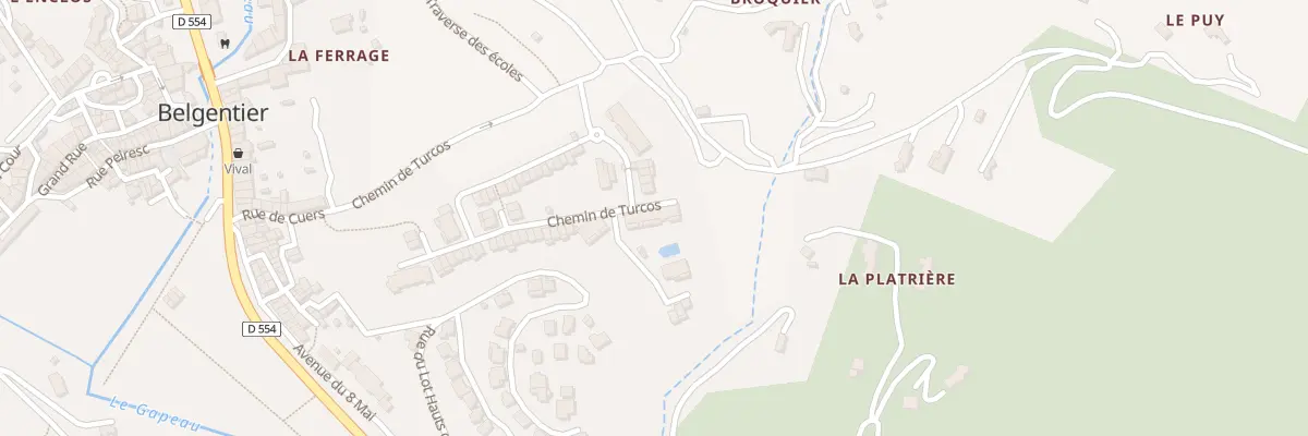 Plan du 9101 Che de Turcos à Belgentier