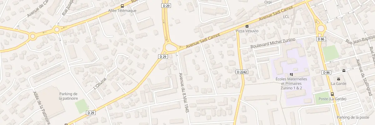 Plan du Tranier à La Garde