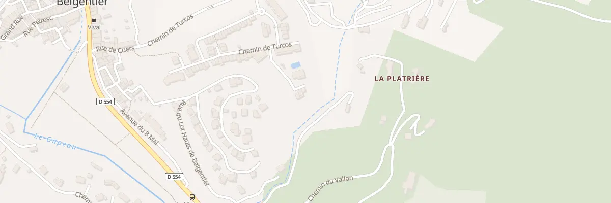 Plan du 2 Che de Turcos à Belgentier
