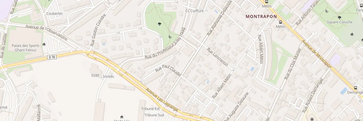 Plan du 18 Rue Alphonse Delacroix à Besançon