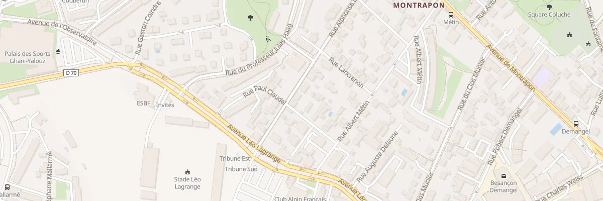 Plan du 21 Rue Alphonse Delacroix à Besançon