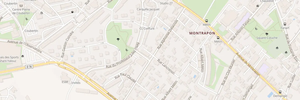 Plan du 16 Rue Alphonse Delacroix à Besançon