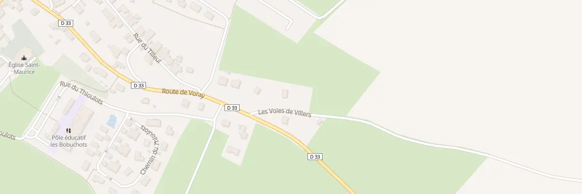 Plan du 2 Vc Les Voies de Villers à Boult