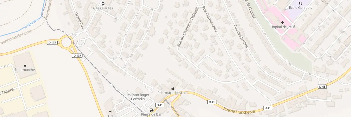 Plan du 27 Rue du Chanoine Dellwall à Jœuf