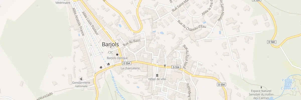 Plan de la Rue des Audiffren à Barjols