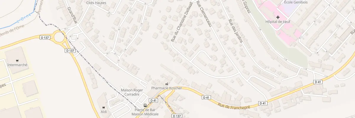 Plan du 23 Rue du Chanoine Dellwall à Jœuf