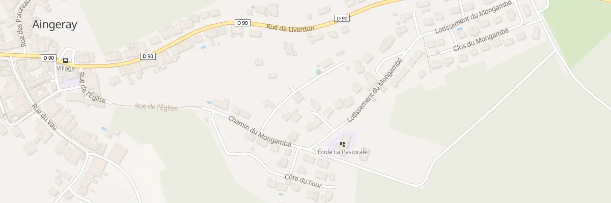 Plan du 2 Che du Mongambé à Aingeray
