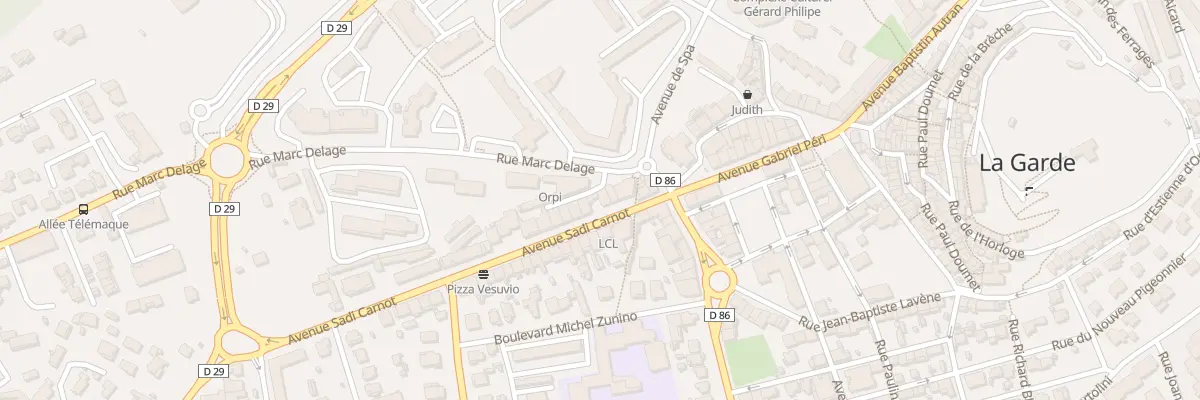 Plan du 50 Av Sadi Carnot à La Garde
