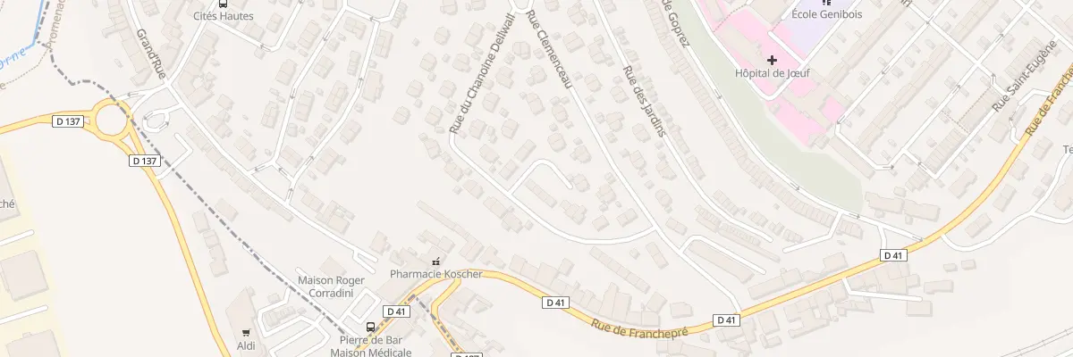 Plan du 20 Rue du Chanoine Dellwall à Jœuf
