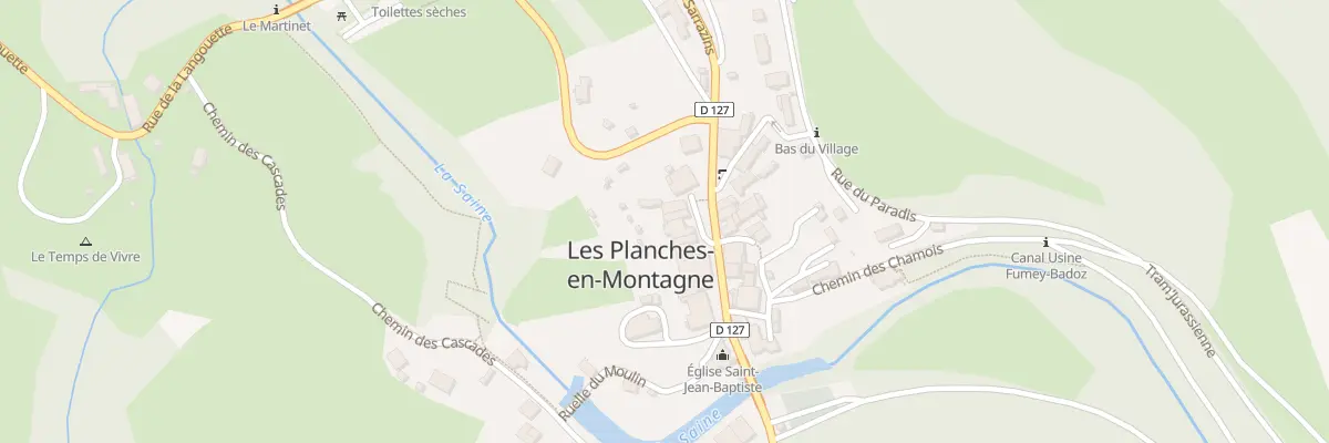 Plan du 23 Rue Grande Rue aux Planches-en-Montagne
