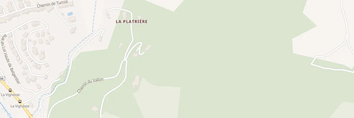 Plan du 9104 La Platriere à Belgentier