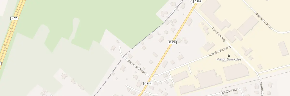 Plan du 21 Rte de Vesoul à Devecey