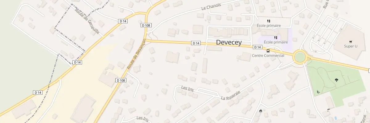 Plan du 15 Rte de Bonnay à Devecey