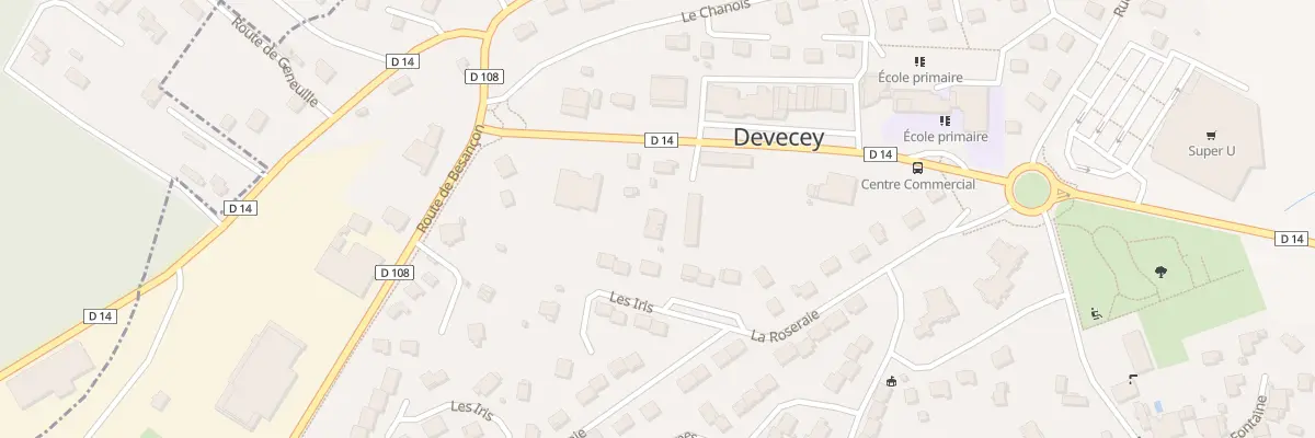 Plan du 11 Rte de Bonnay à Devecey