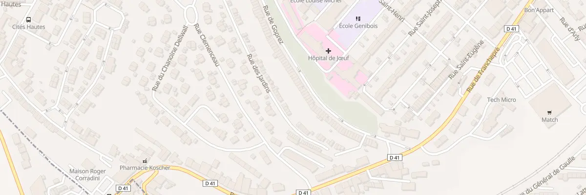 Plan du 218 Rue de Goprez à Jœuf