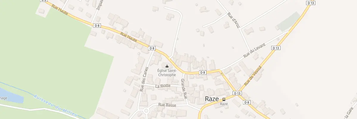 Plan du 25 Rue Haute à Raze