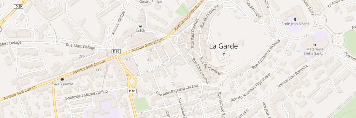Plan du 93 Rue du Docteur Baissade à La Garde