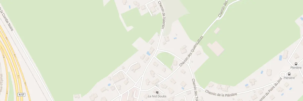 Plan du 7 Che de Valentin à Besançon