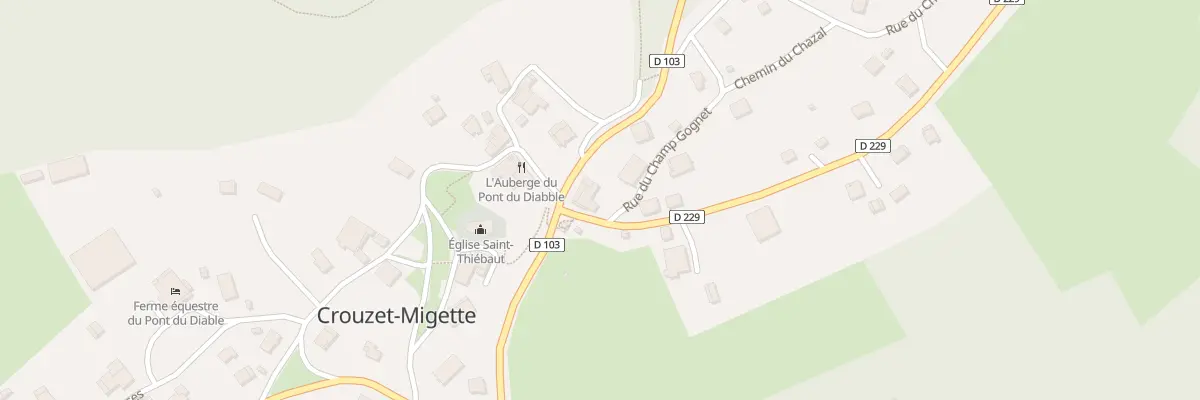 Plan du 1 Rue des Beaux Garçons à Crouzet-Migette