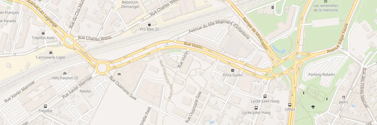 Plan du 19 Rue Voirin à Besançon