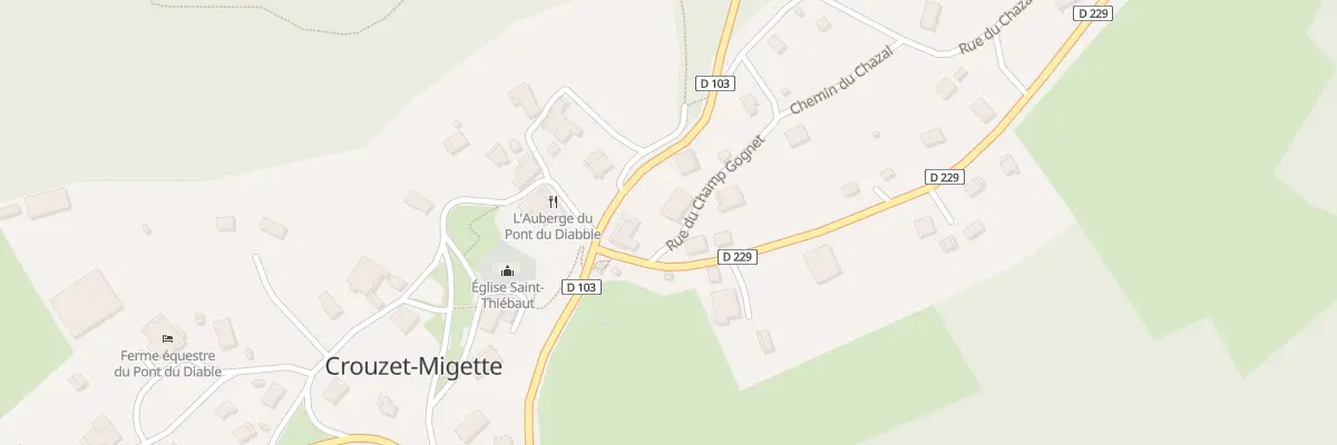 Plan du 1 Rue du Champ Gognet à Crouzet-Migette