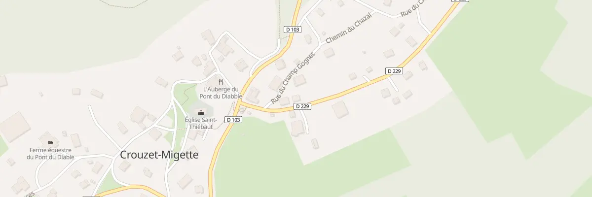 Plan du 5009 Au Village à Crouzet-Migette